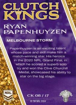 2023 NRL Traders Elite - Clutch Kings #CK08 Ryan Papenhuyzen Back
